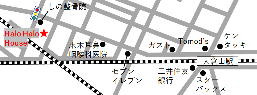 大倉山駅からのアクセスマップ